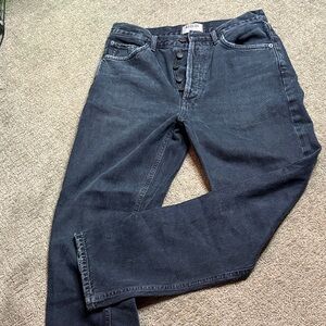 AGOLDE Women's Black Cropped Jeans